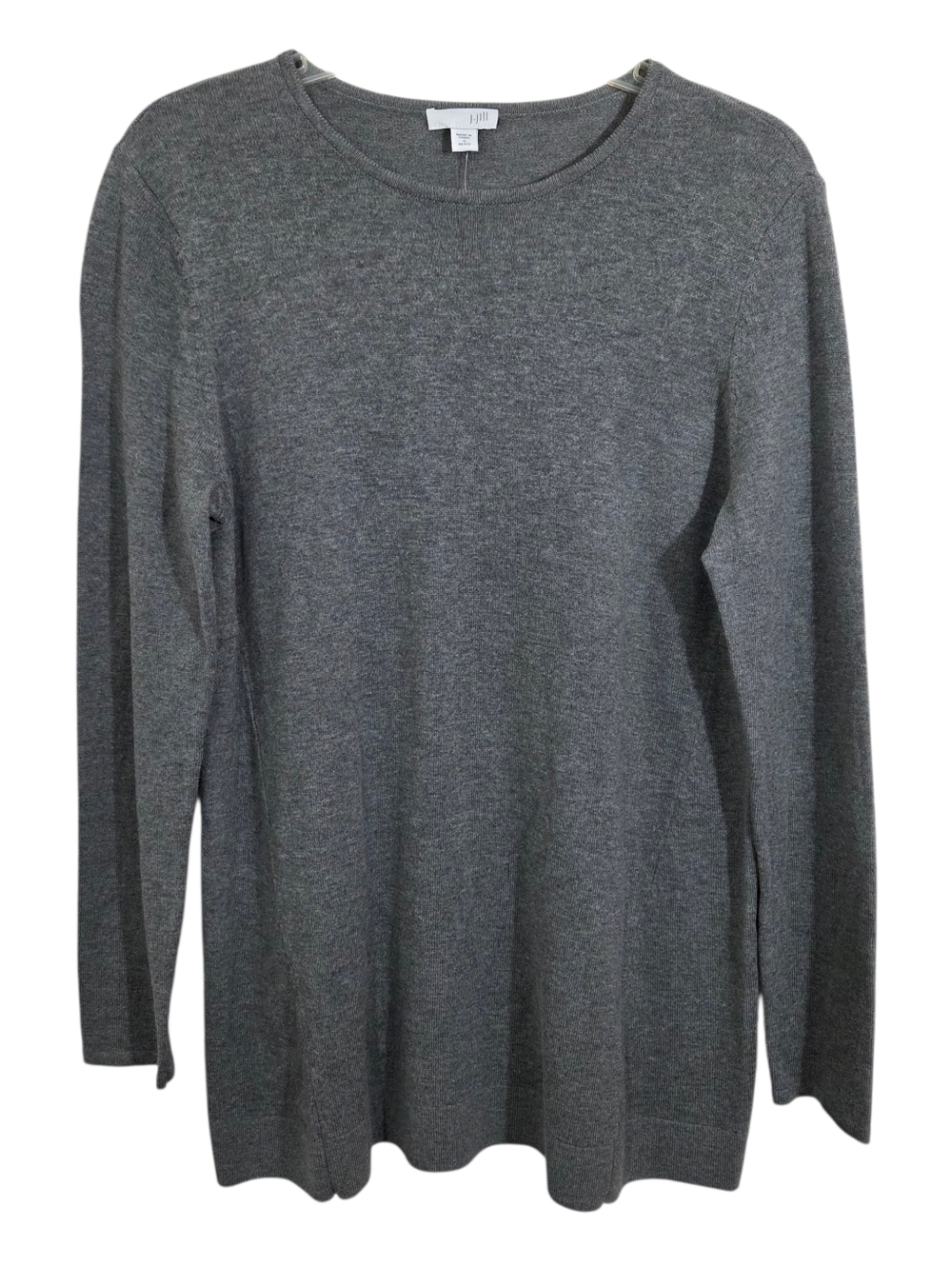 NWT J. Jill Long Sleeve Knit Tunic Sweater Top Grey Size Small Petite